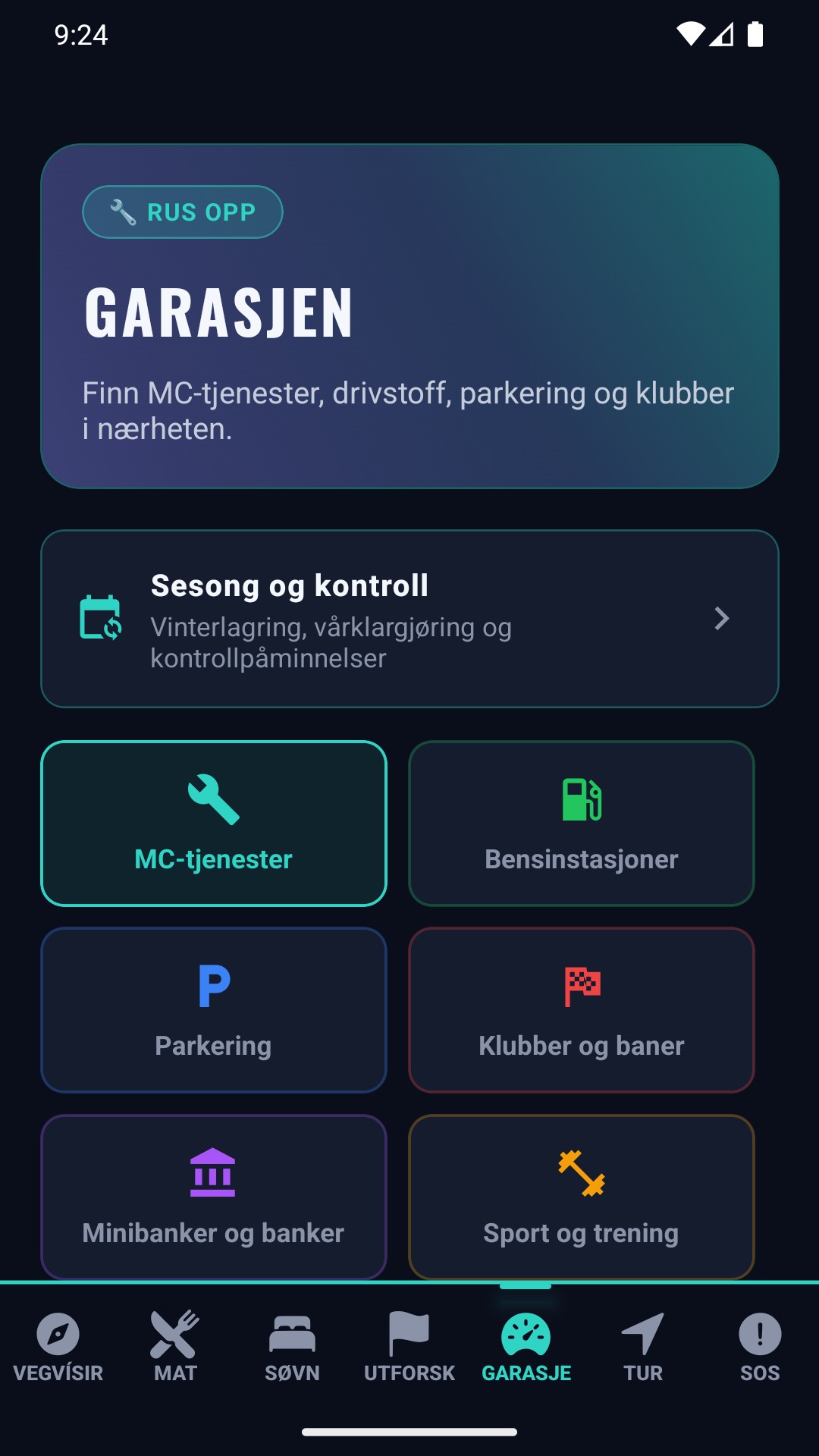 Garasje-skjerm